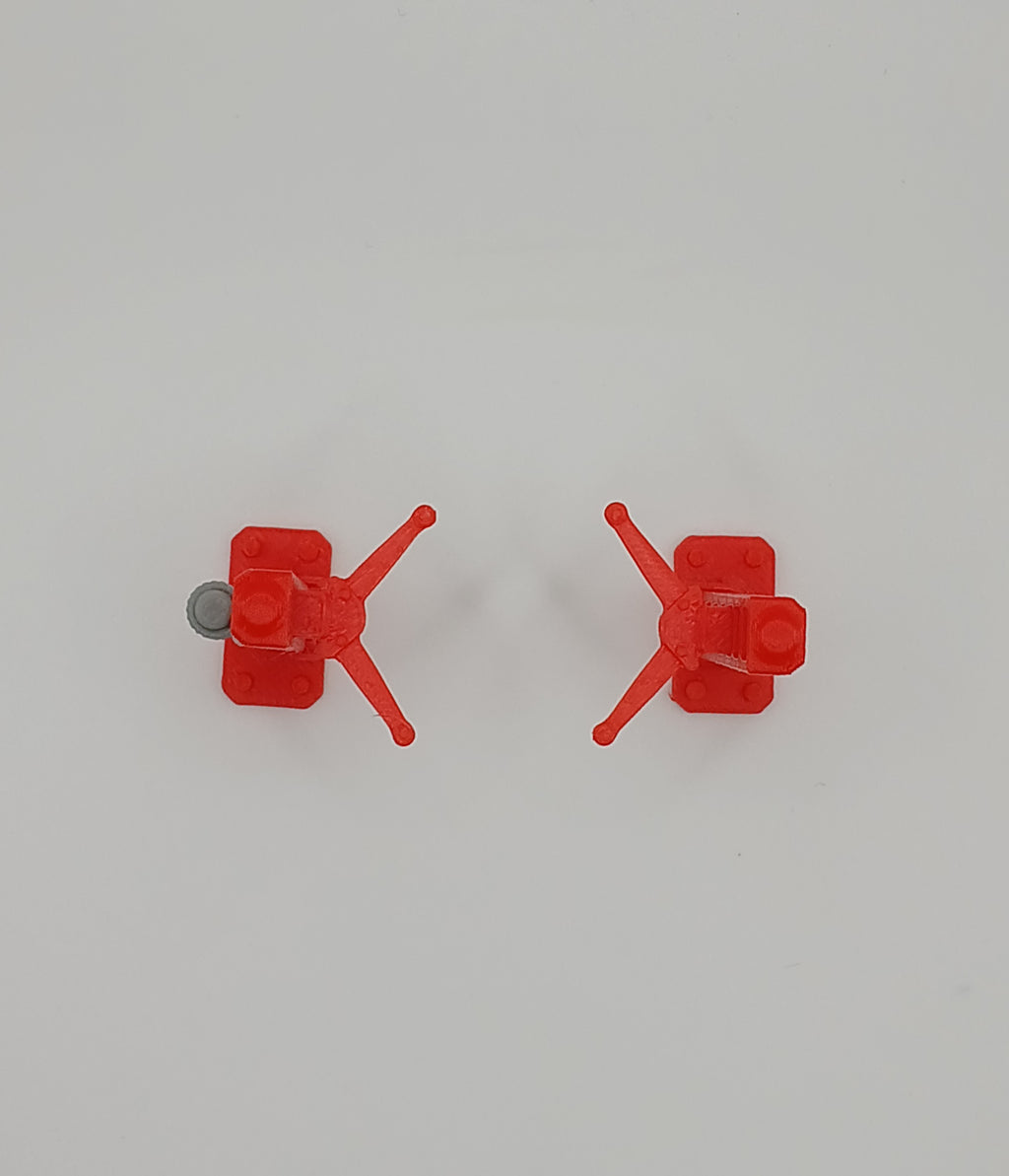 1:64 Scale Red 2-Post Car Lift Garage Workshop Diorama Kit