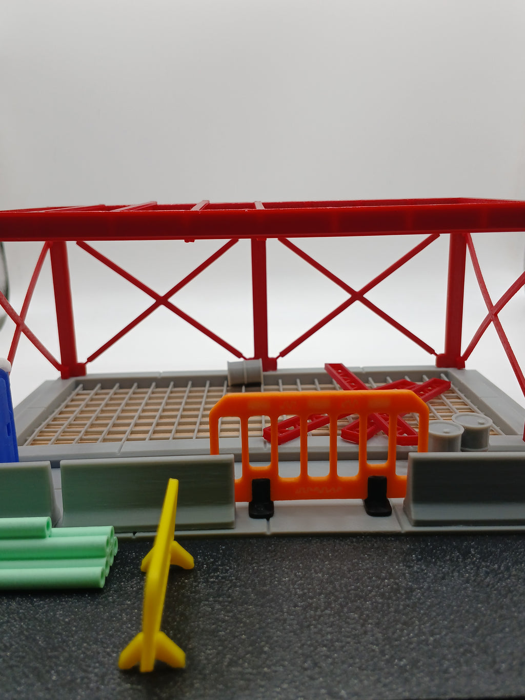 1:87 HO Orange Road Construction Barrier 3D Printed Diecast Diorama Accessory