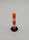 1:87 HO Scale Orange White Traffic Delineator Post 3D Printed Diecast Diorama Accessory