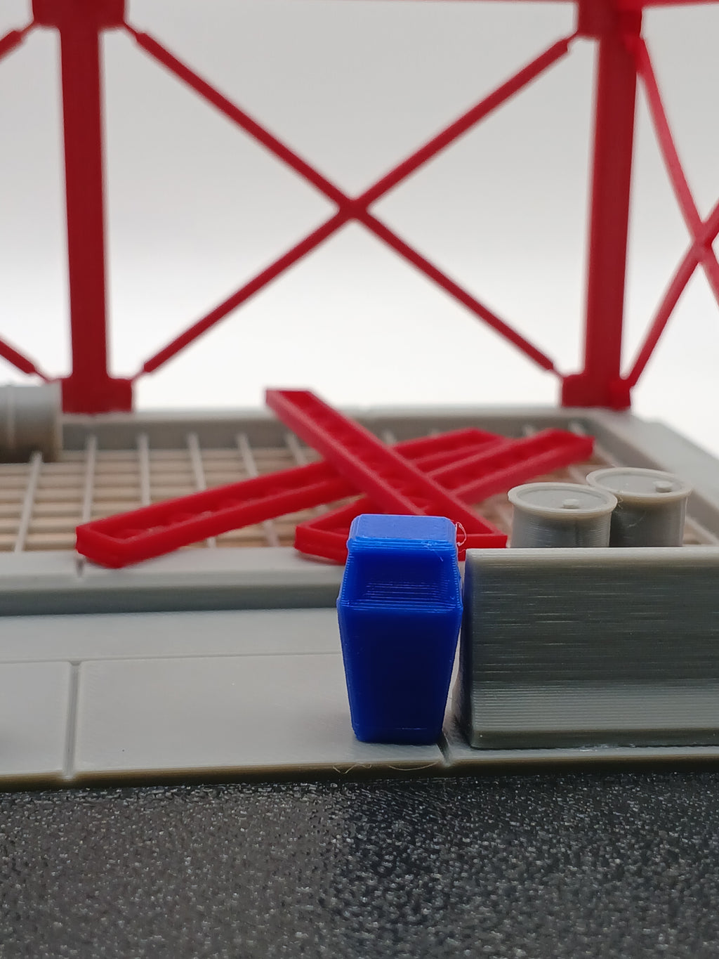 1:64 Trash Can Blue or Orange 3D Printed Diecast Diorama Accessory