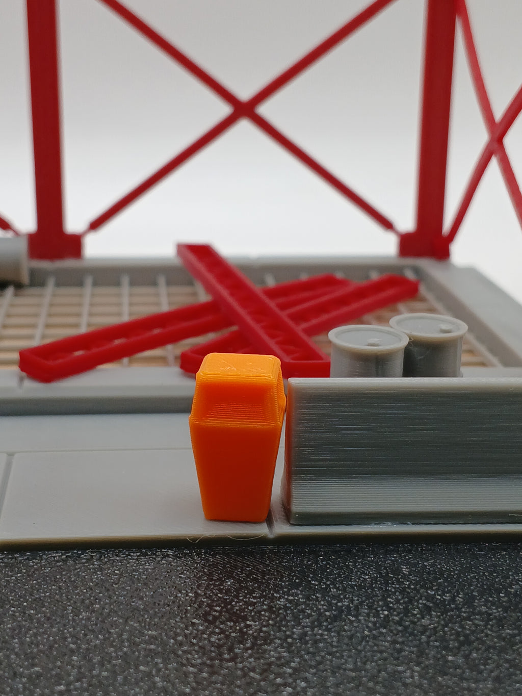1:64 Trash Can Blue or Orange 3D Printed Diecast Diorama Accessory