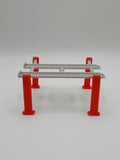 1:64 Scale Red 4-Post Car Lift Garage Workshop Diorama Kit