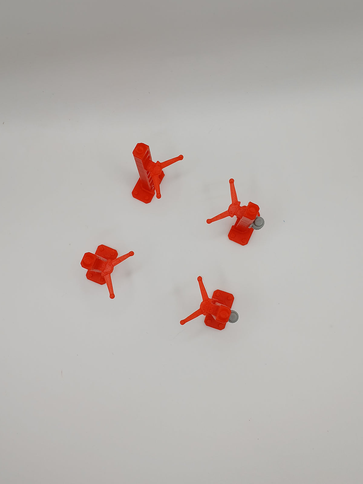 1:87 HO Scale Red 2-Post Car Lift Garage Workshop Diorama Kit