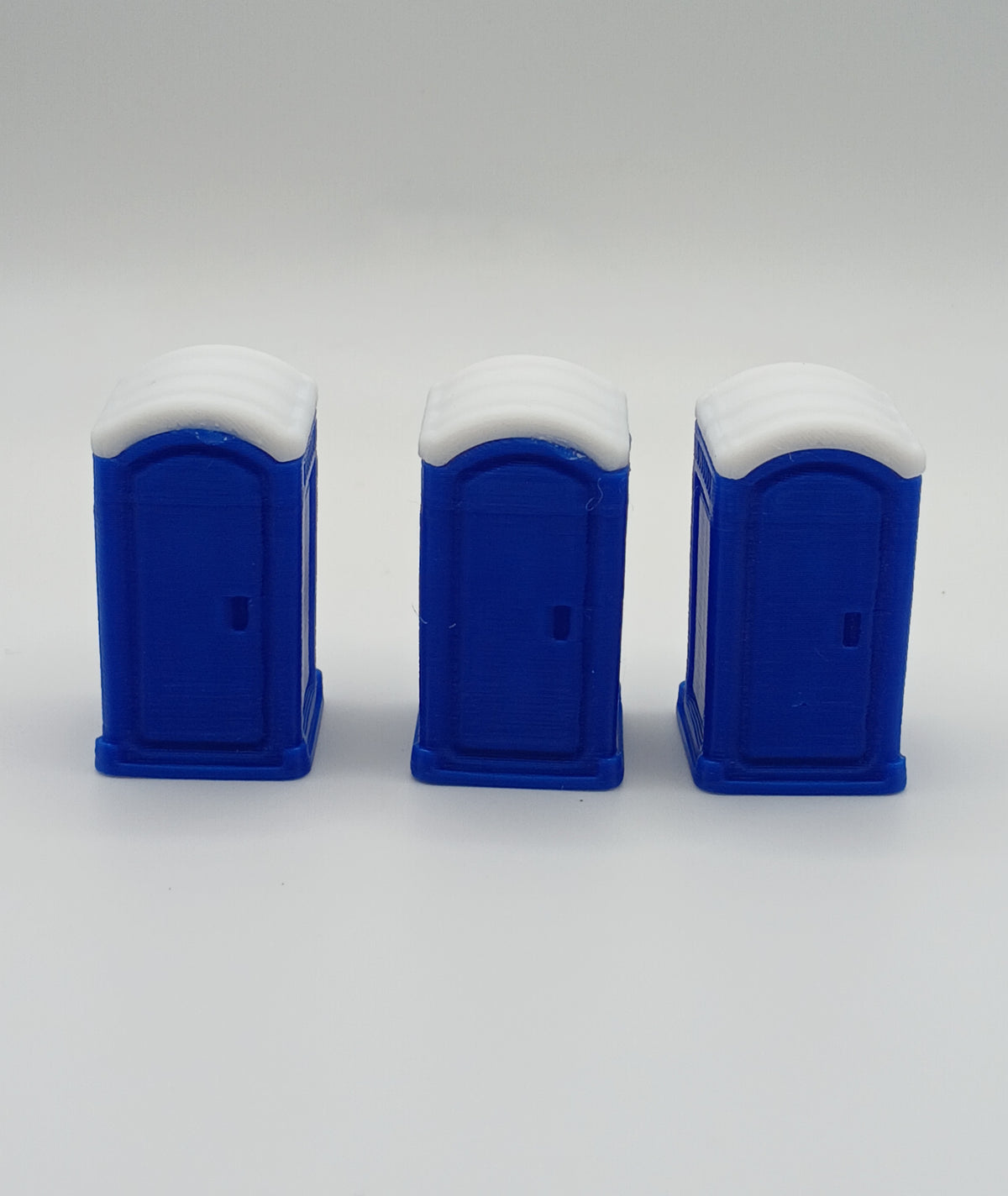 1:64 Scale Blue Portable Toilet Porta Potty 3D Printed Diecast Diorama