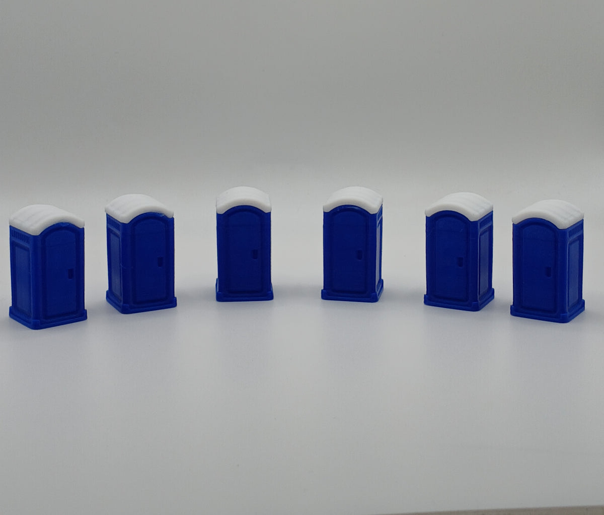 1:87 HO Scale Blue Portable Toilet Porta Potty 3D Printed Diecast Diorama