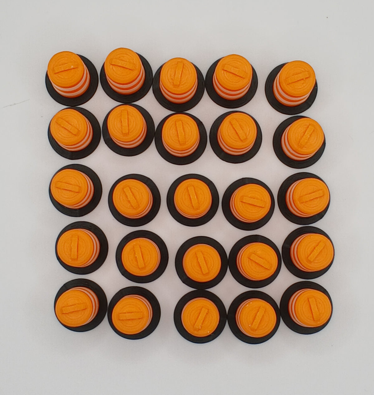 1:64 Orange Construction Safety Barrel 3D Printed Diecast Diorama Accessory