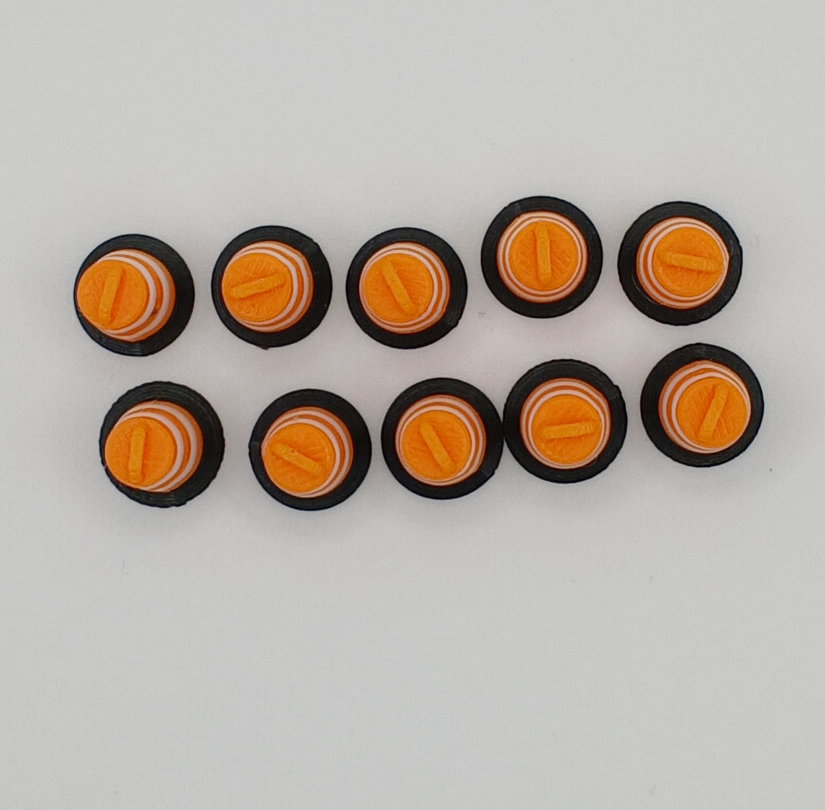 1:64 Small Orange Construction Safety Barrel 3D Printed Diecast Diorama Accessory