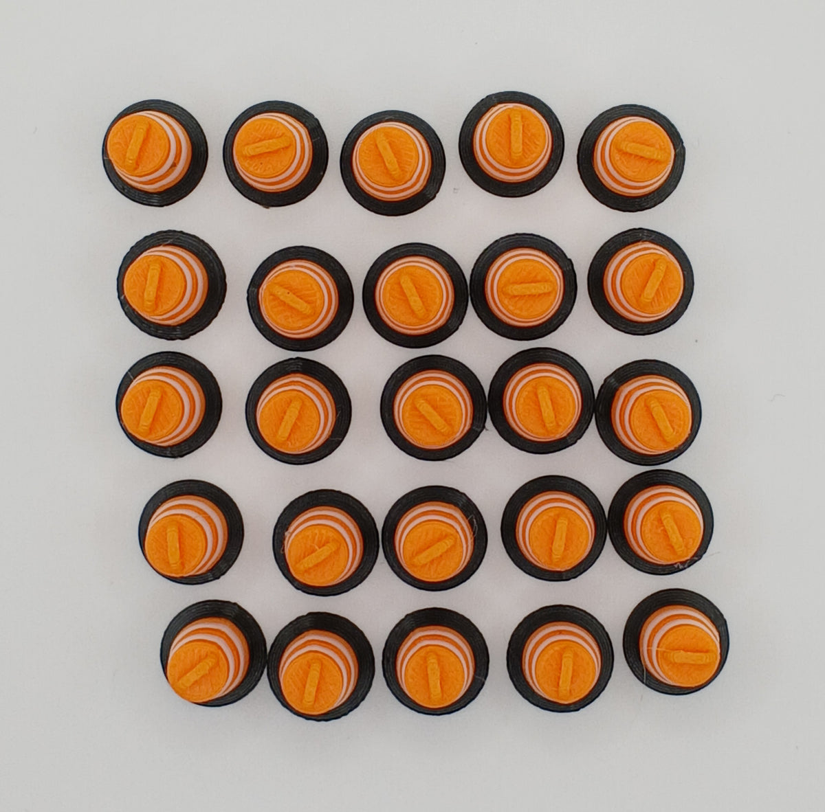 1:64 Small Orange Construction Safety Barrel 3D Printed Diecast Diorama Accessory