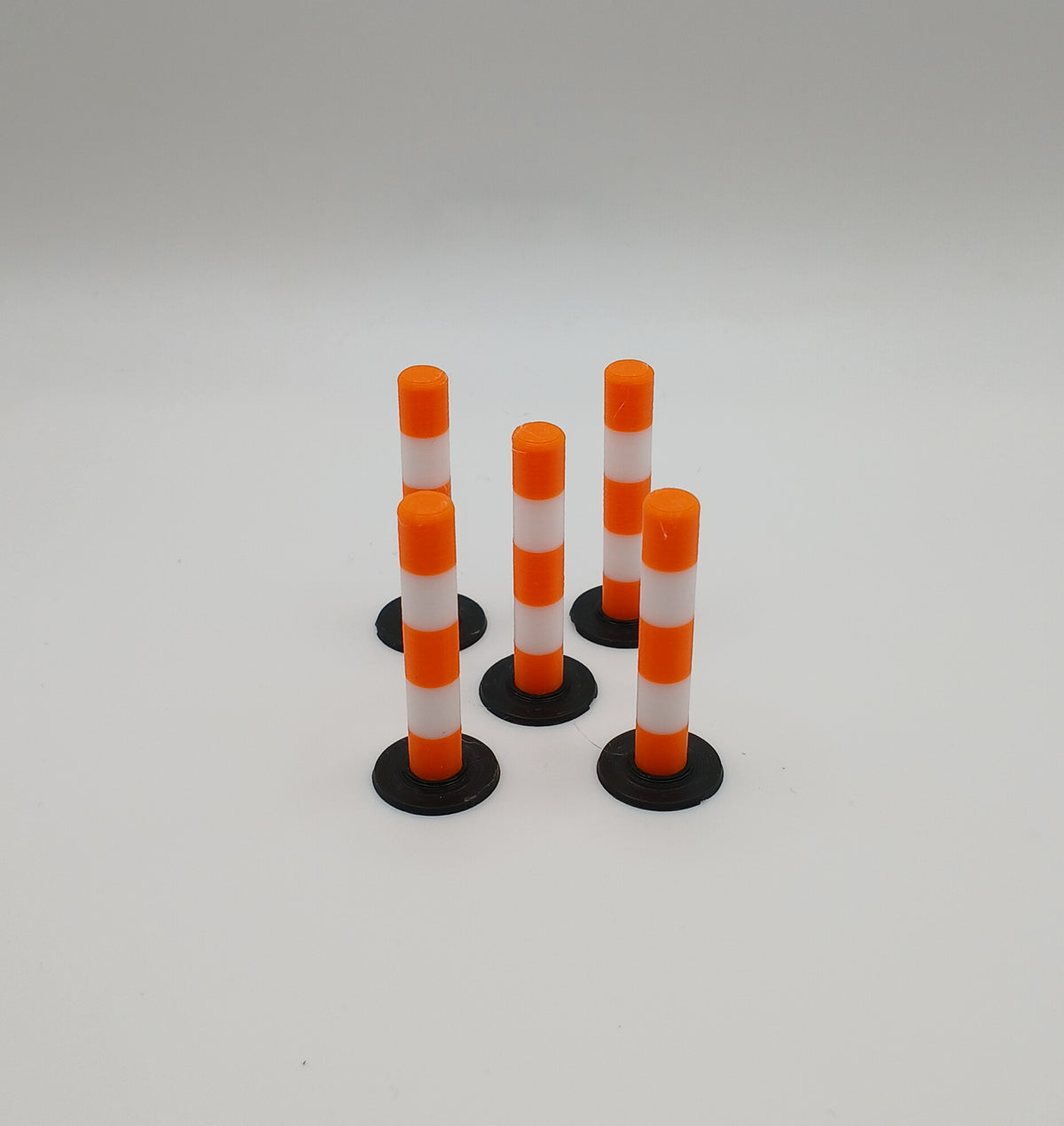 1:64 Orange White Traffic Delineator Post 3D Printed Diecast Diorama Accessory