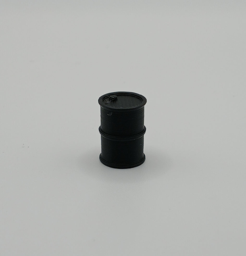 1:64 Scale Black Oil Drum Barrel Garage Diorama 3D Printed