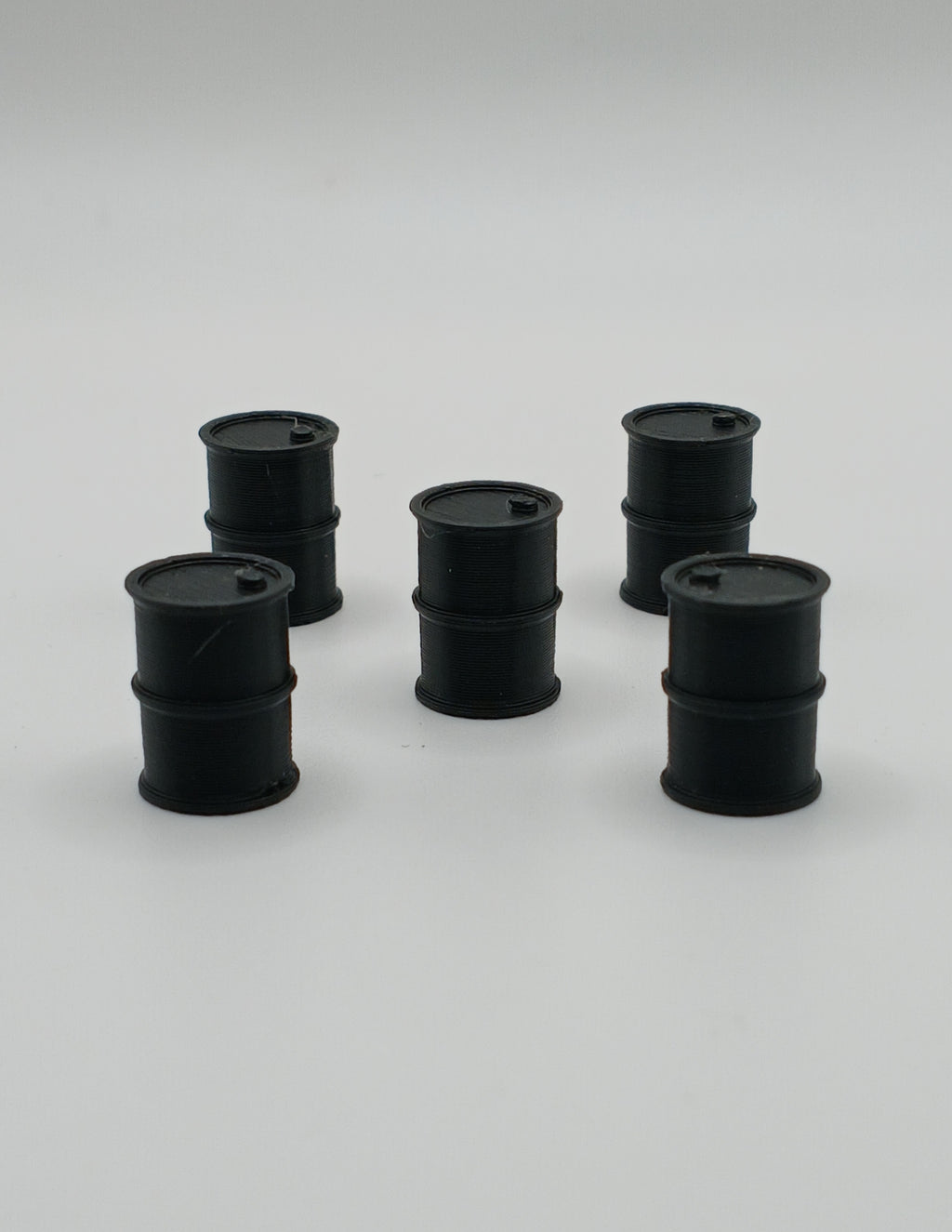 1:64 Scale Black Oil Drum Barrel Garage Diorama 3D Printed