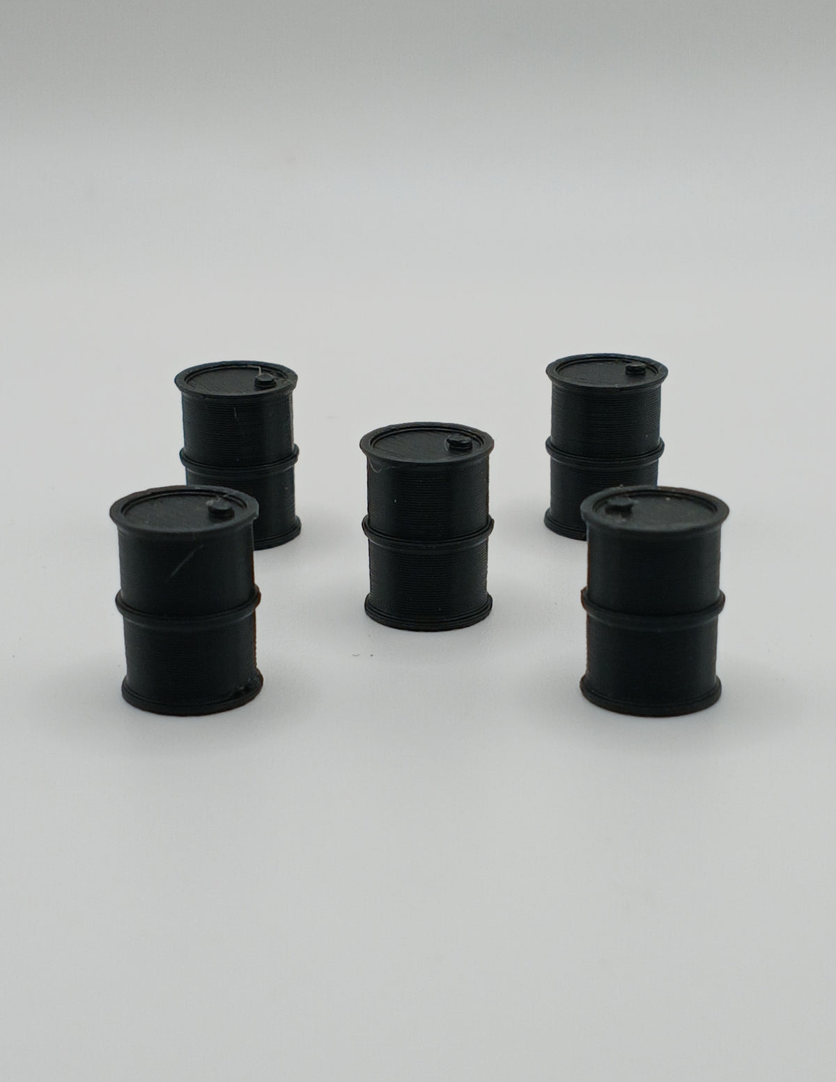1:64 Scale Black Oil Drum Barrel Garage Diorama 3D Printed