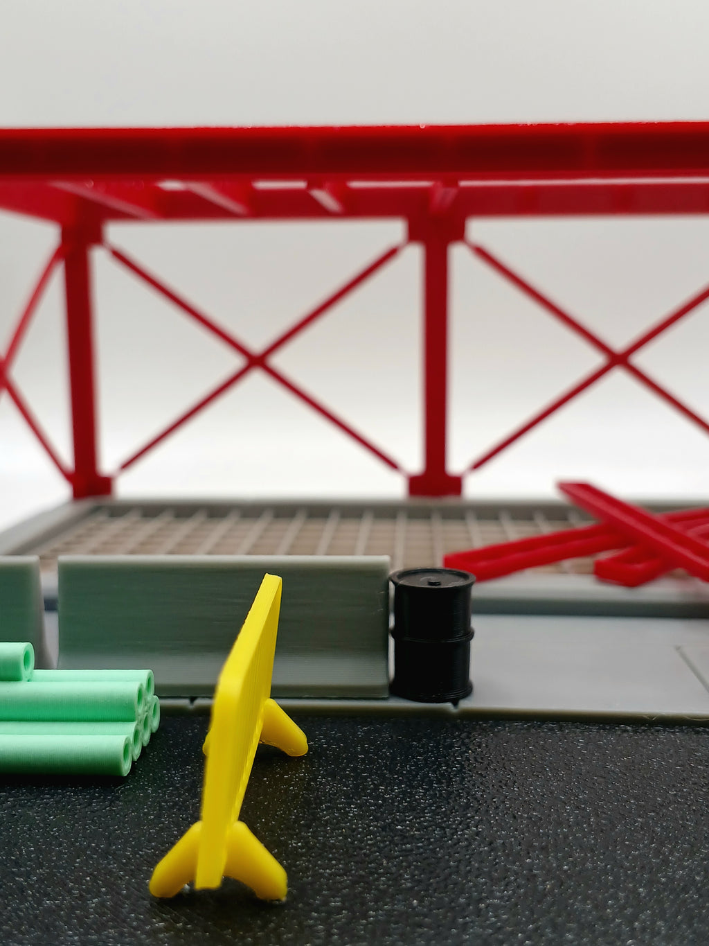 1:64 Scale Black Oil Drum Barrel Garage Diorama 3D Printed