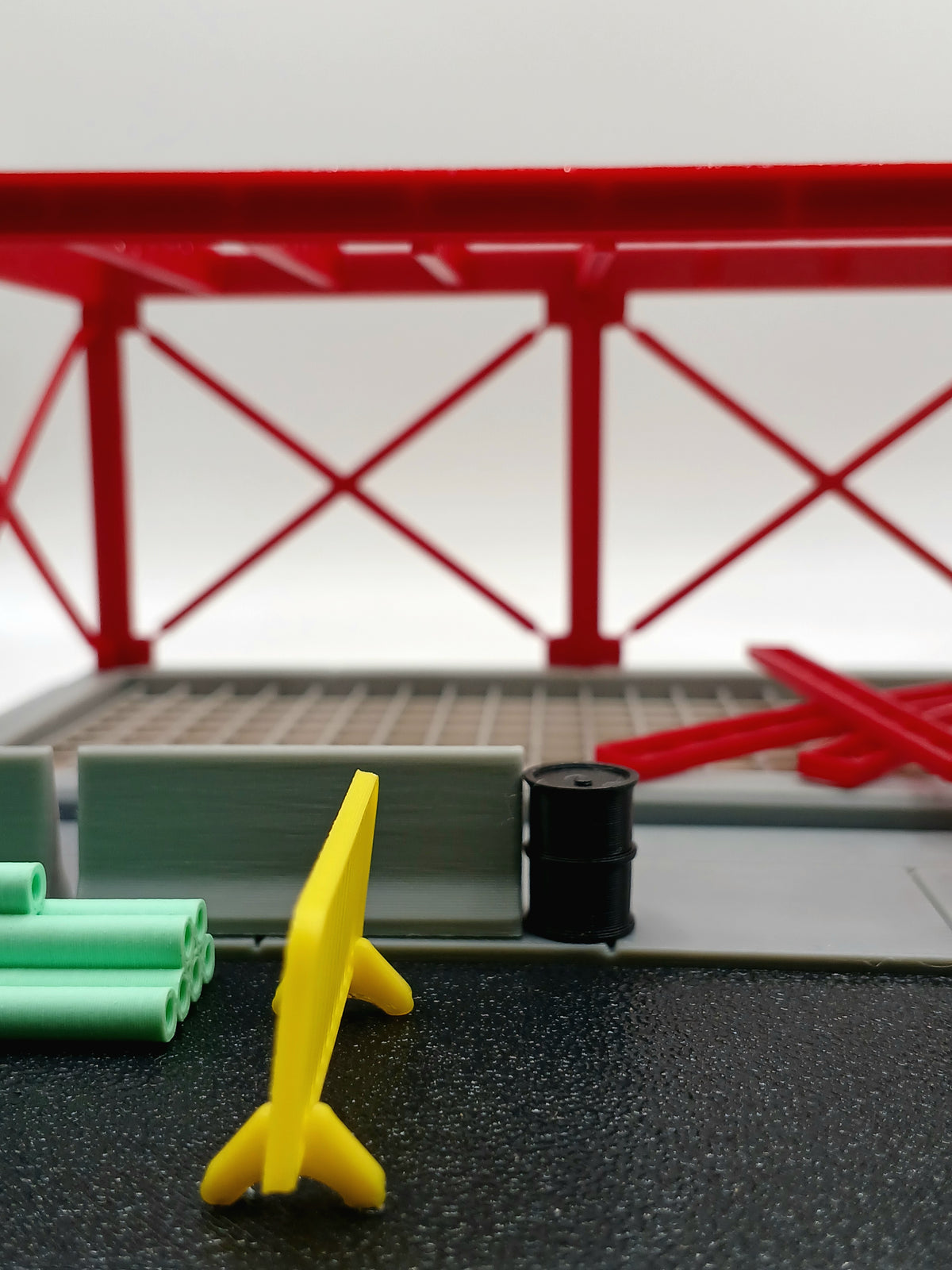 1:64 Scale Black Oil Drum Barrel Garage Diorama 3D Printed
