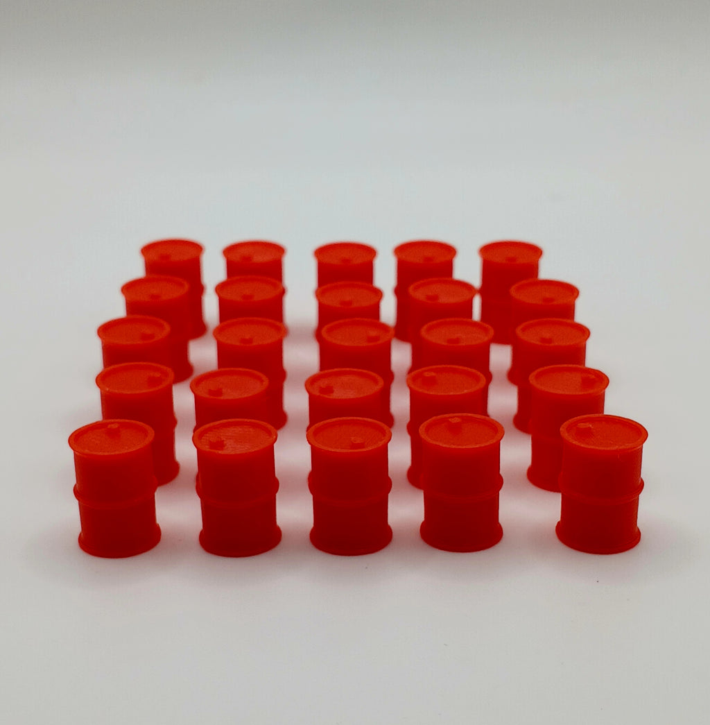 1:87 HO Scale Red Oil Drum Barrel Garage Diorama 3D Printed