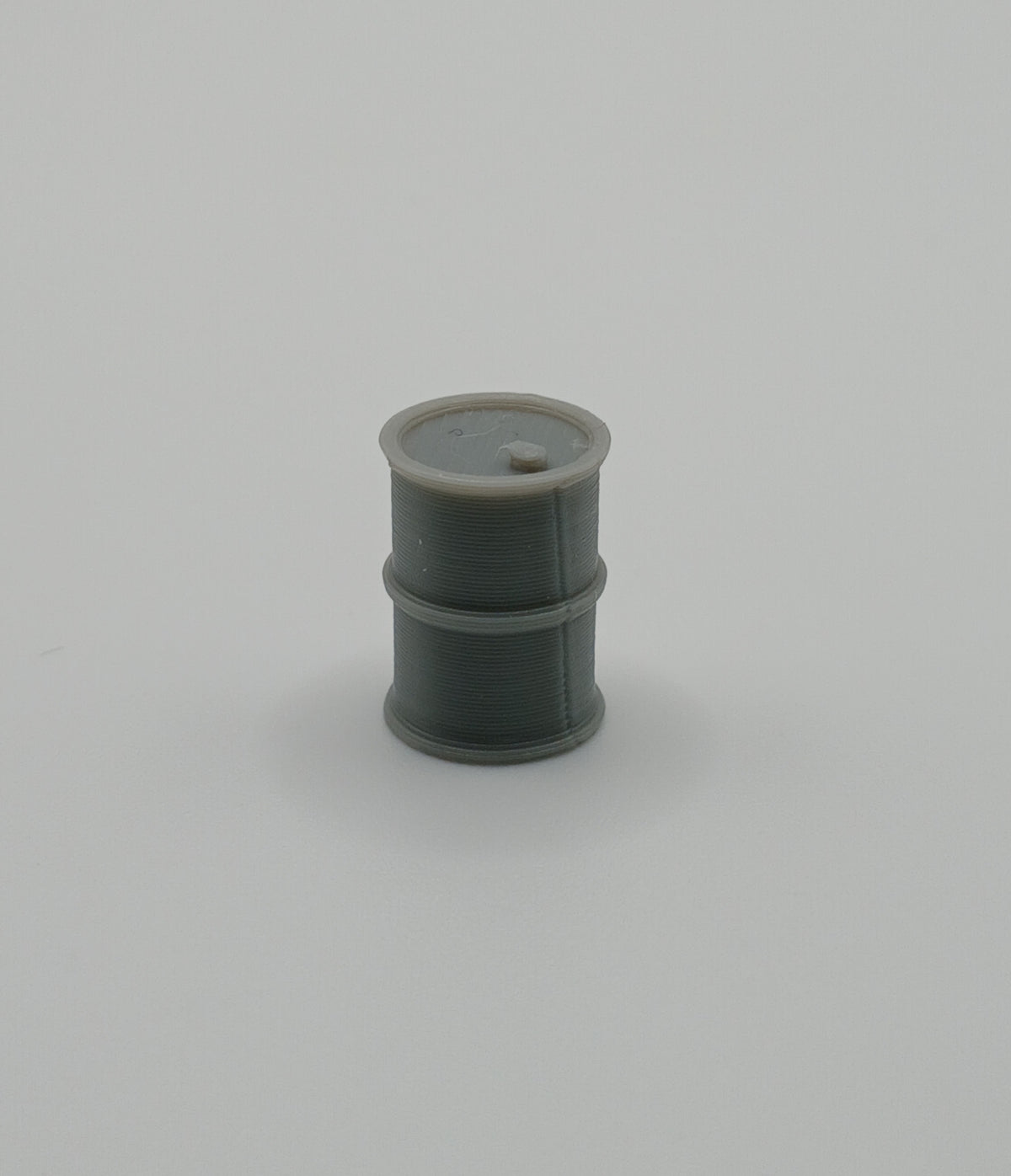 1:64 Scale Gray Oil Drum Barrel Garage Diorama 3D Printed