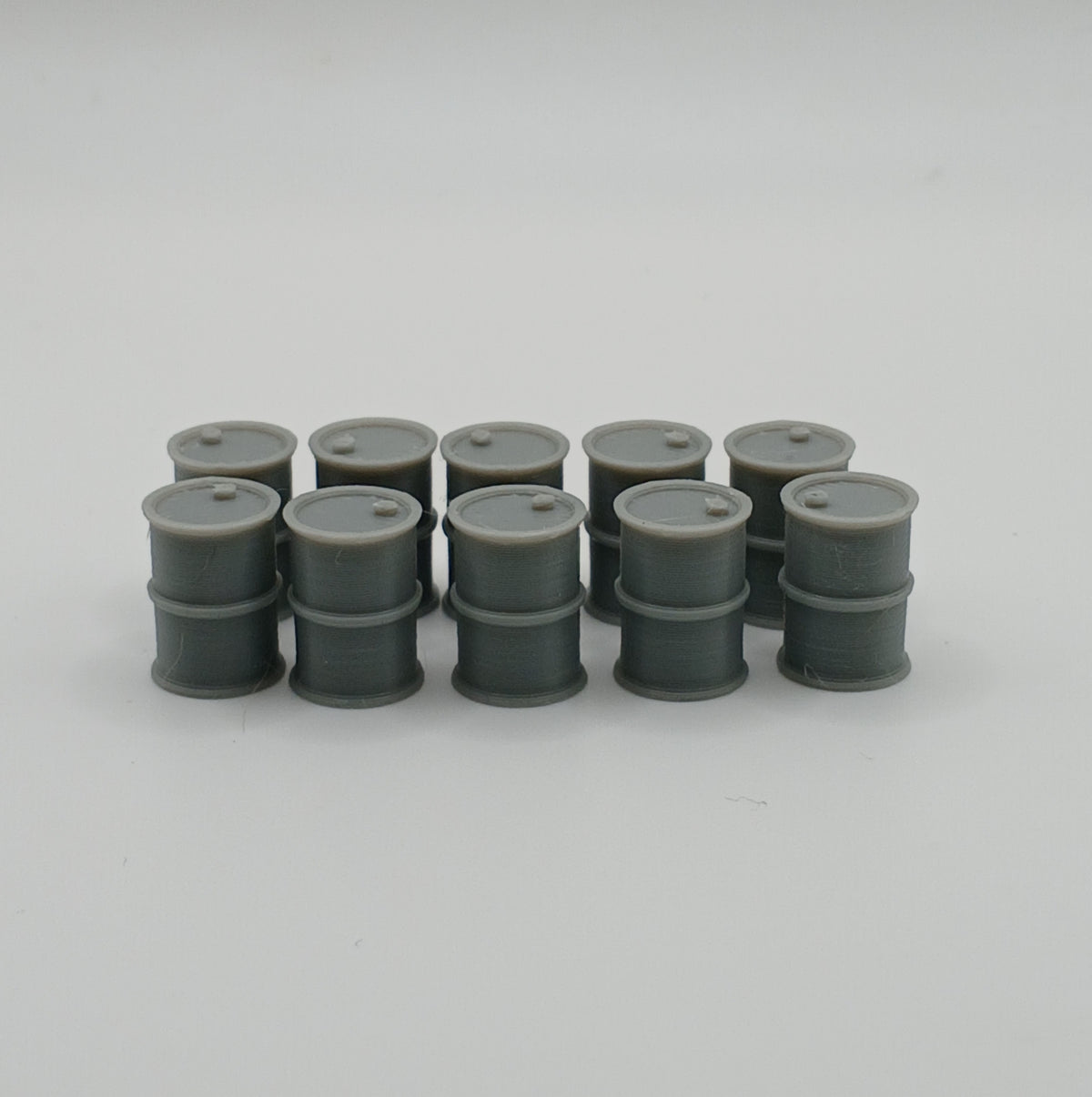 1:64 Scale Gray Oil Drum Barrel Garage Diorama 3D Printed