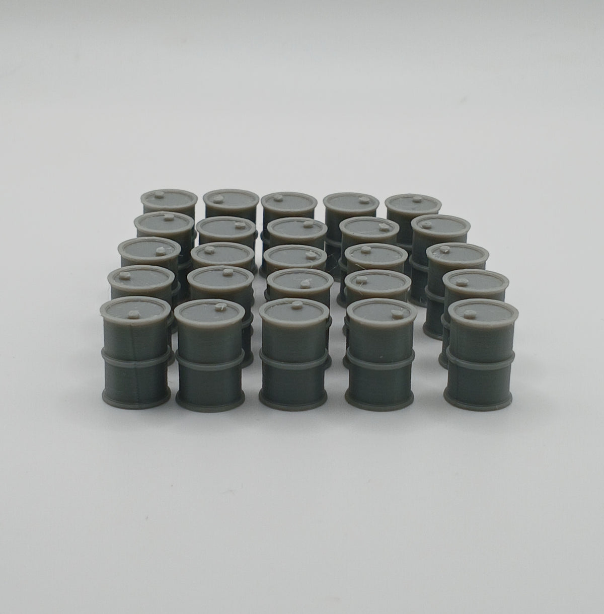 1:64 Scale Gray Oil Drum Barrel Garage Diorama 3D Printed