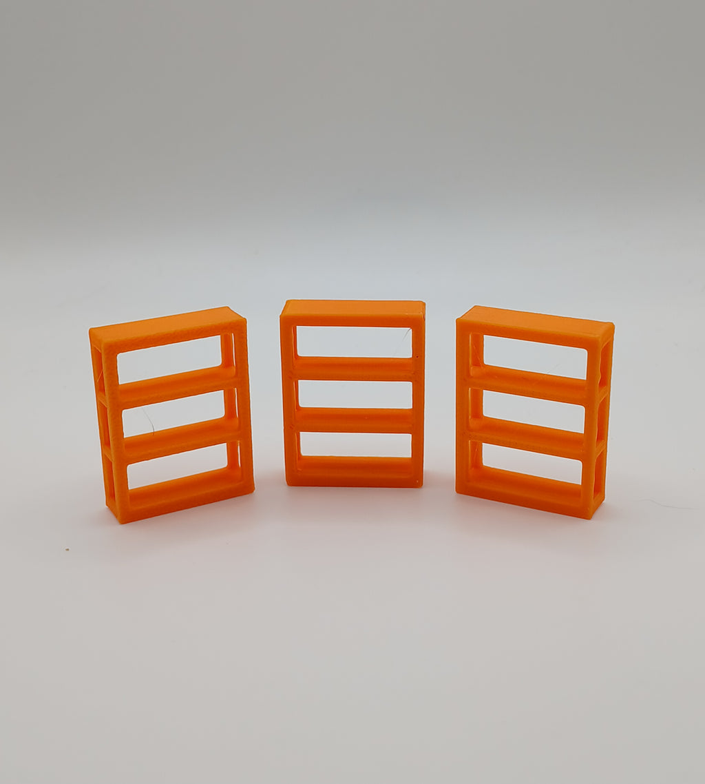 1:64 Scale Orange Garage Shelving Unit Diecast Diorama Accessory
