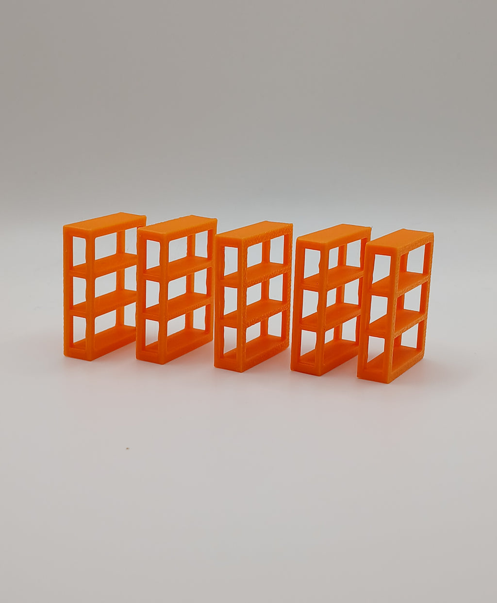 1:64 Scale Orange Garage Shelving Unit Diecast Diorama Accessory