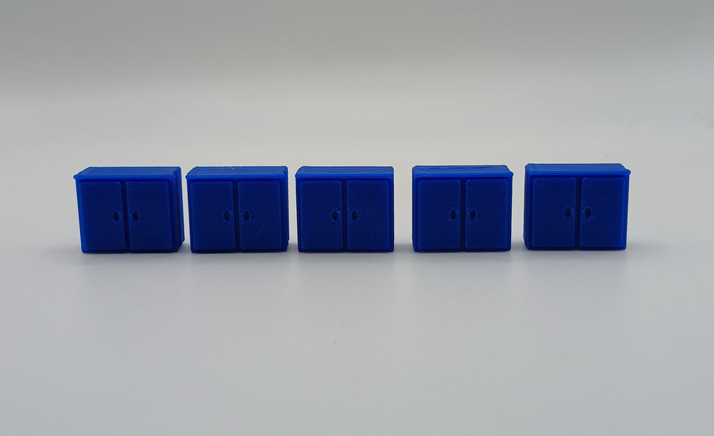 1:64 Scale Blue Upper Wall Cabinet Garage Diecast Diorama