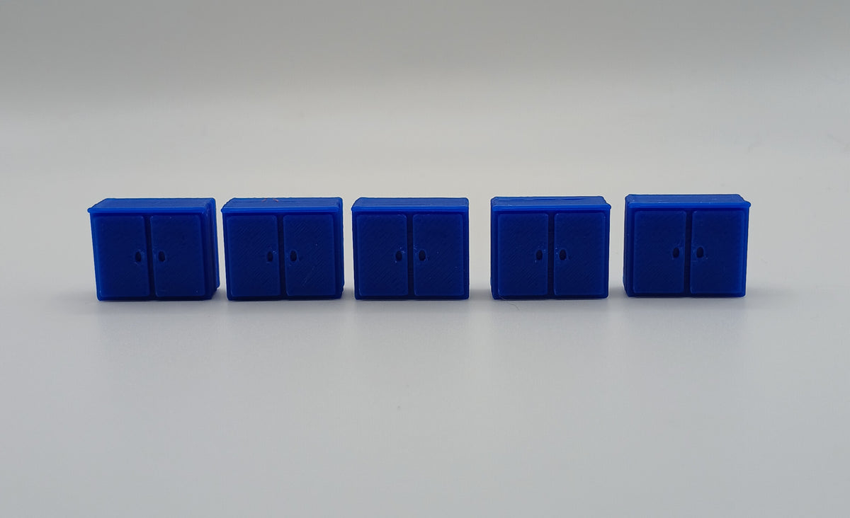 1:64 Scale Blue Upper Wall Cabinet Garage Diecast Diorama