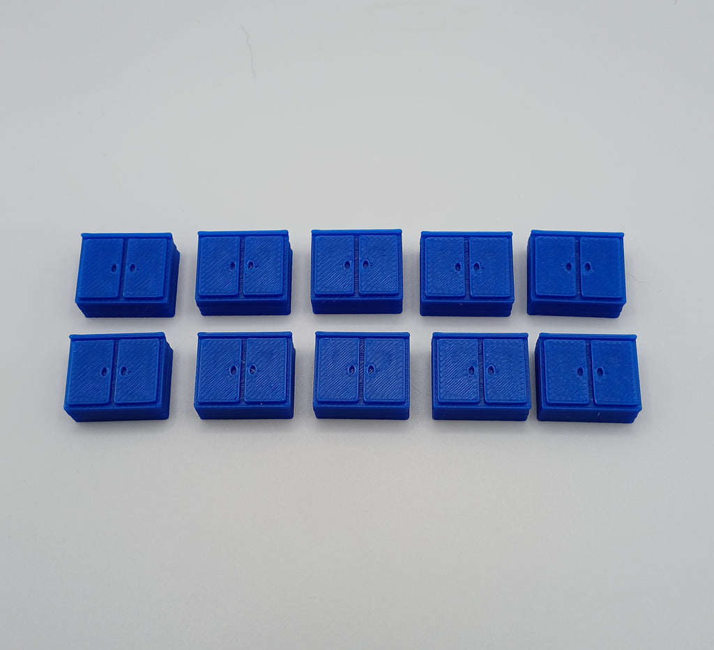 1:64 Scale Blue Upper Wall Cabinet Garage Diecast Diorama