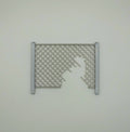 1:64 Scale Broken Silver Fence Diecast Diorama Accessory