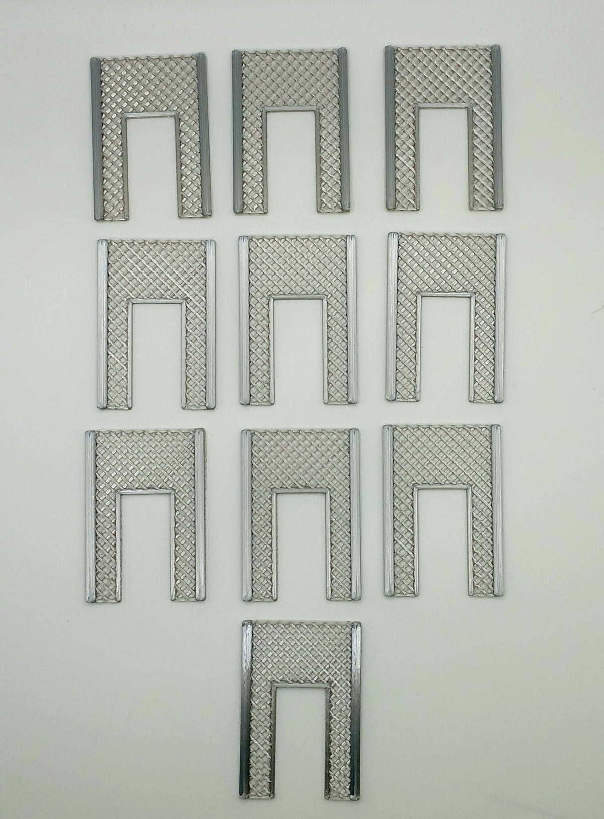 1:64 Scale Silver Fence with Pedestrian Opening Diorama