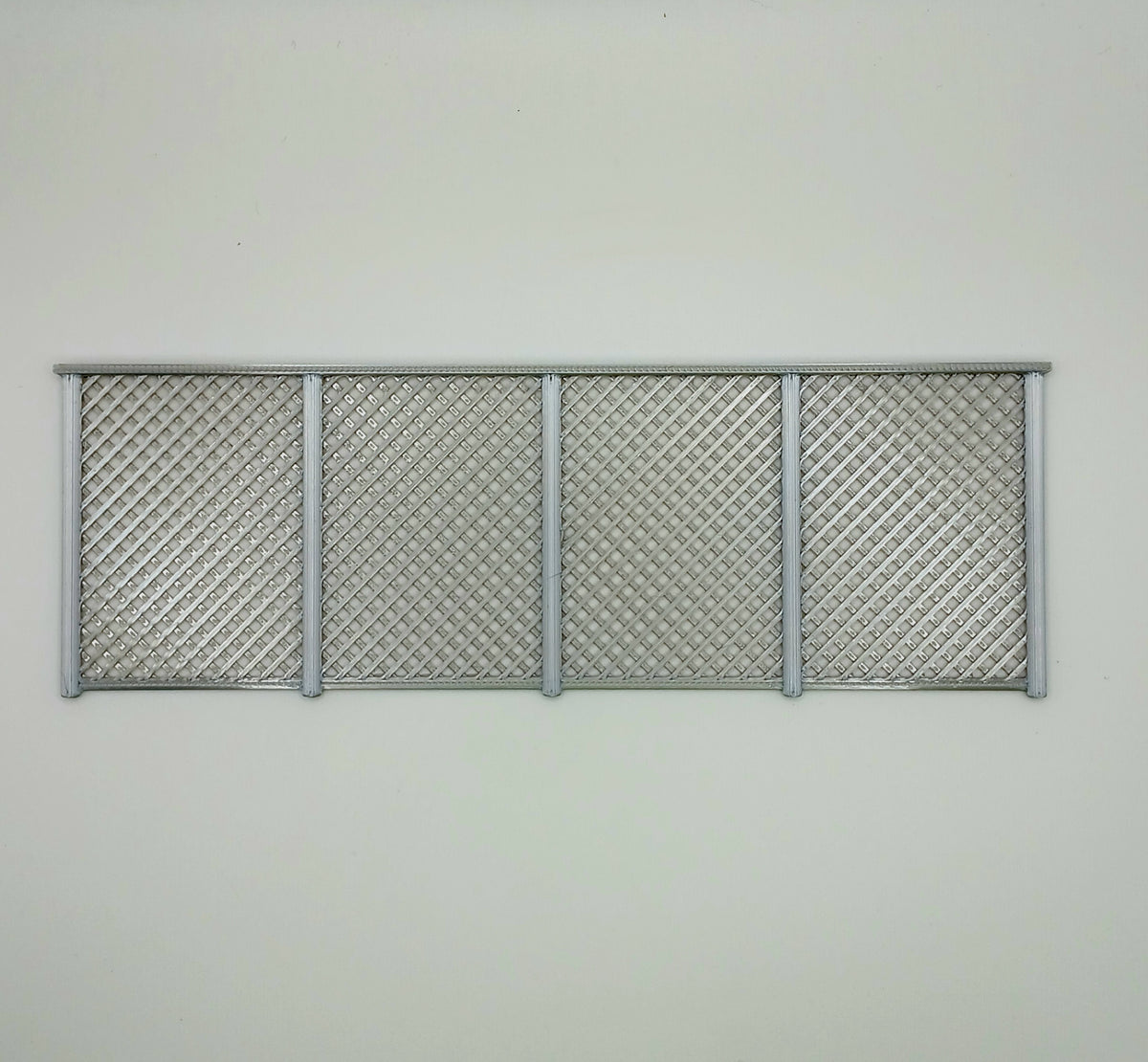 1:64 Scale Silver Four Panel Fence Diecast Diorama Accessory