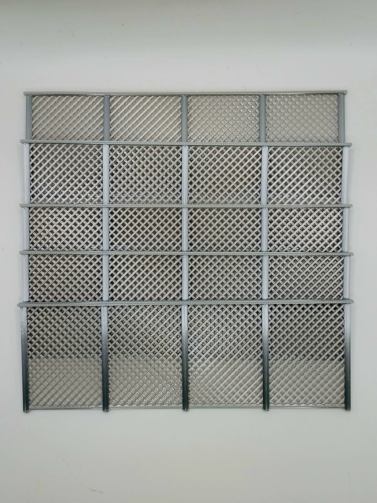 1:64 Scale Silver Four Panel Fence Diecast Diorama Accessory