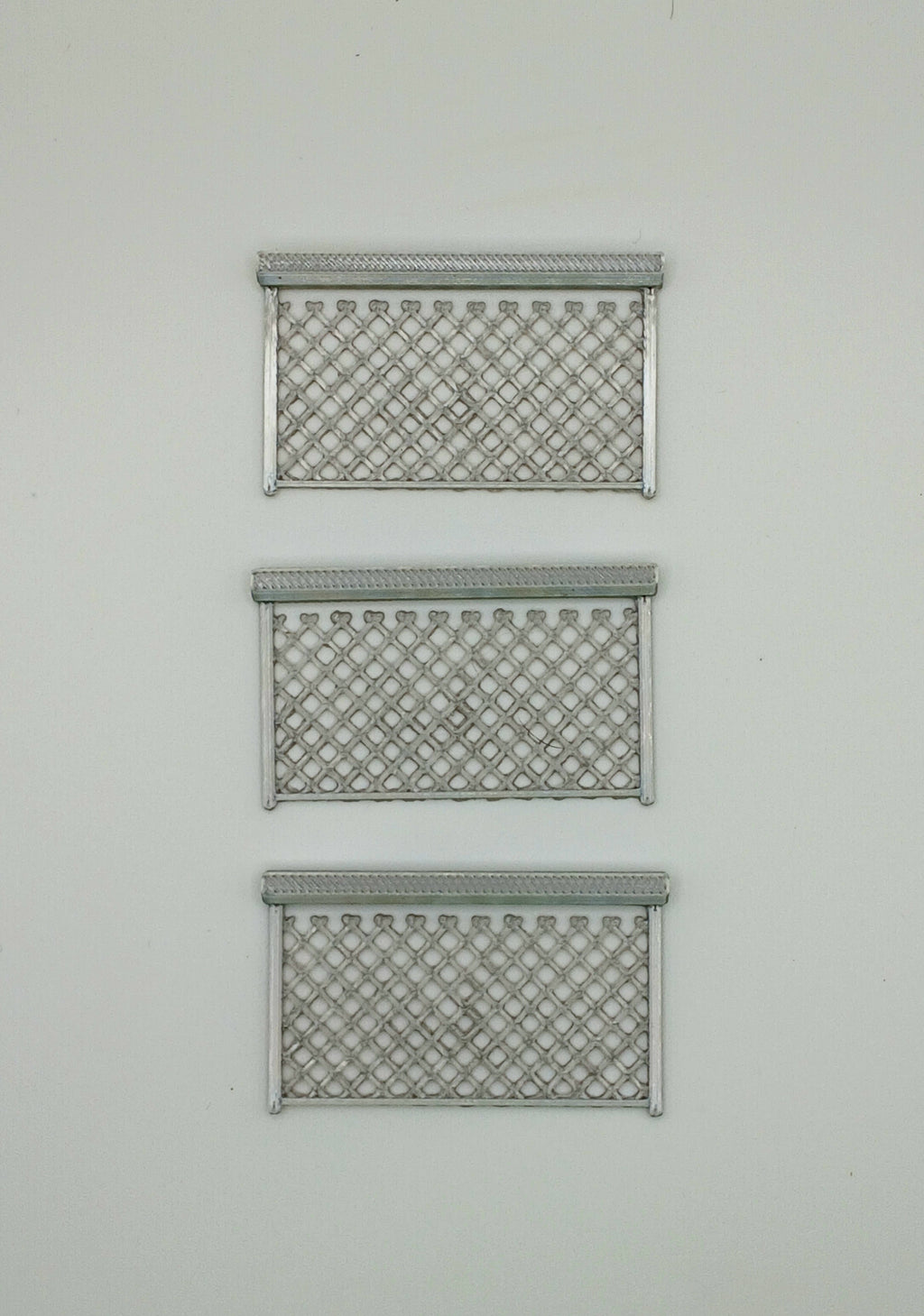 1:64 Scale Silver Single Panel Fence Diecast Diorama Accessory