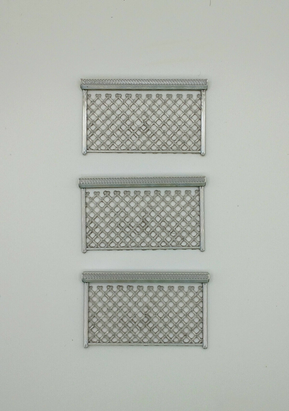 1:64 Scale Silver Single Panel Fence Diecast Diorama Accessory