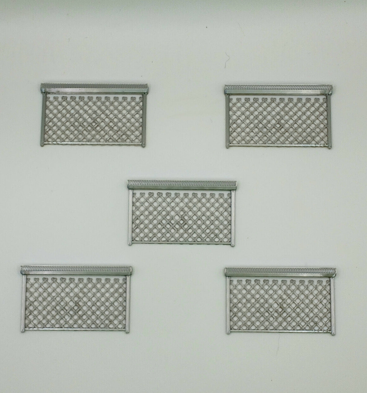 1:64 Scale Silver Single Panel Fence Diecast Diorama Accessory