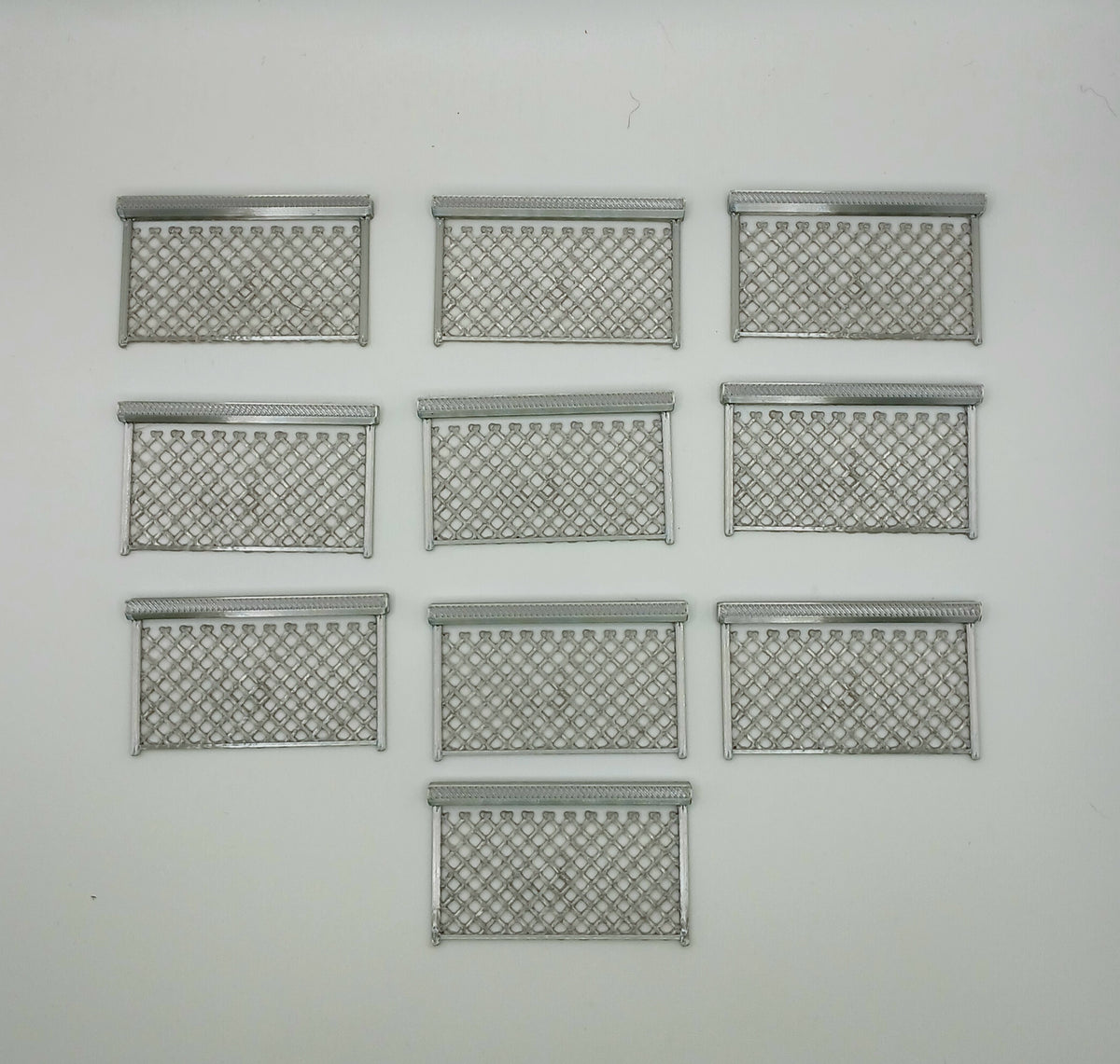 1:64 Scale Silver Single Panel Fence Diecast Diorama Accessory