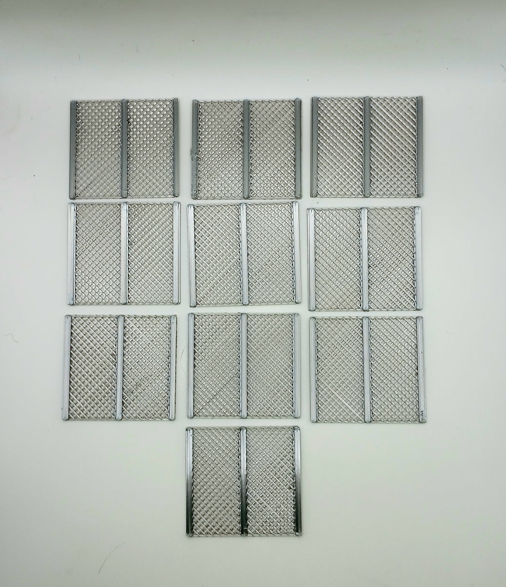 1:64 Scale Silver Two Panel Fence Diecast Diorama Accessory