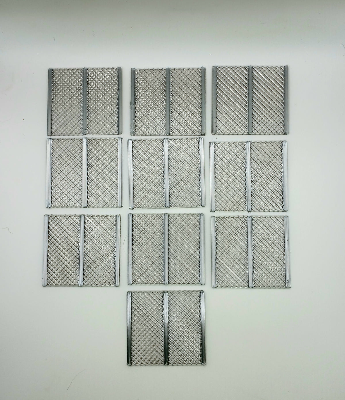 1:64 Scale Silver Two Panel Fence Diecast Diorama Accessory