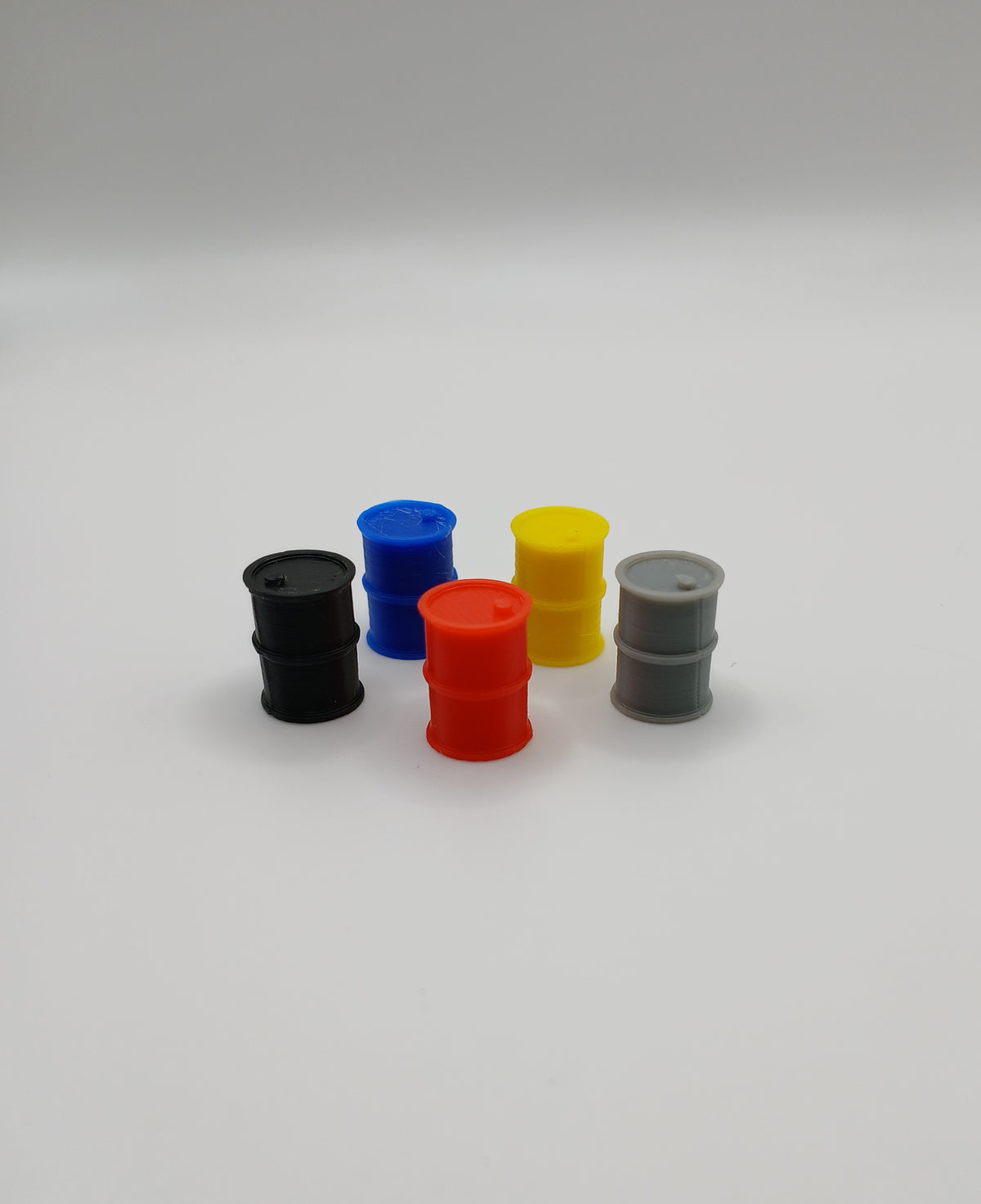 1:64 Scale Multicolor Oil Drums 3D Printed Diorama Accessories