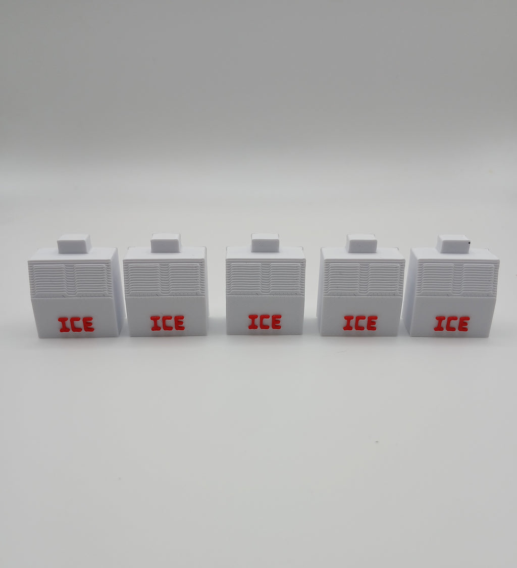1:64 Scale White Ice Box 3D Printed Diecast Diorama Accessory