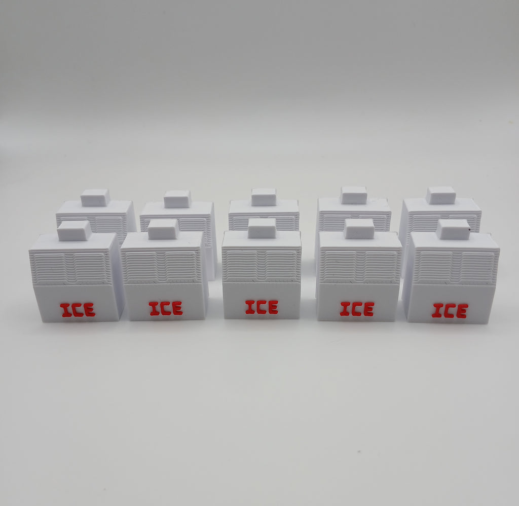 1:64 Scale White Ice Box 3D Printed Diecast Diorama Accessory
