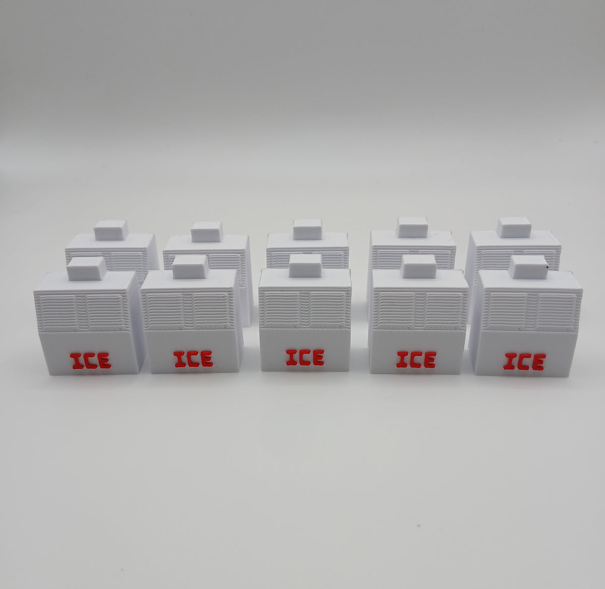 1:64 Scale White Ice Box 3D Printed Diecast Diorama Accessory