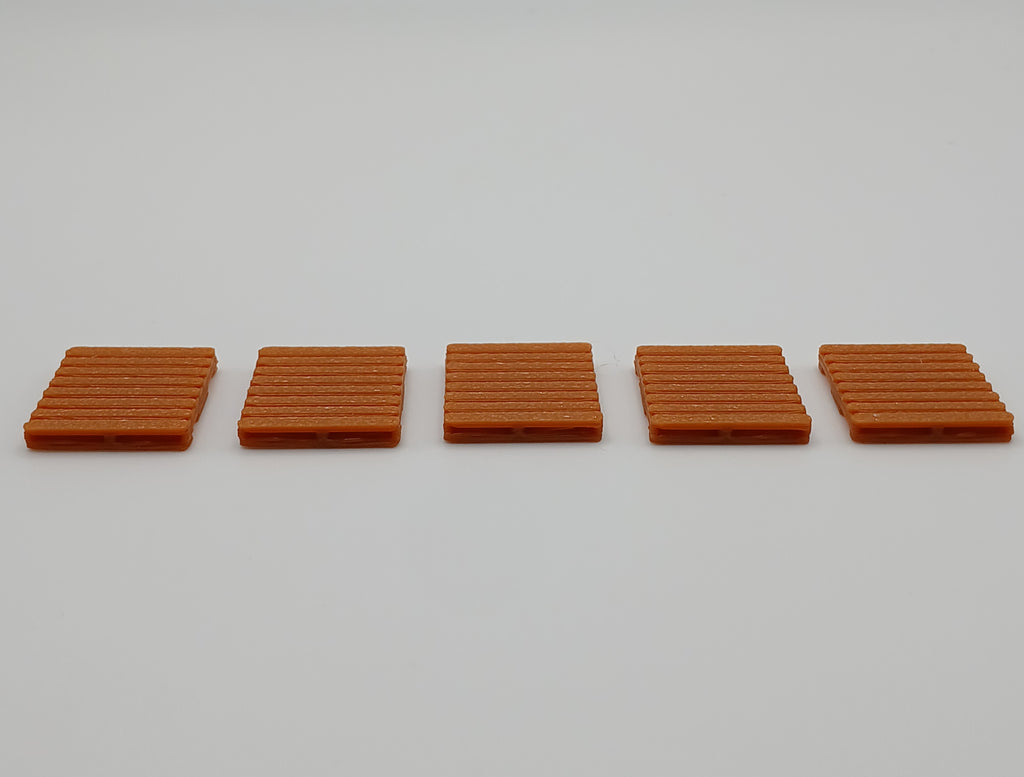 1:64 Scale Brown Wood-Style Pallets – 3D Printed Diorama Accessories