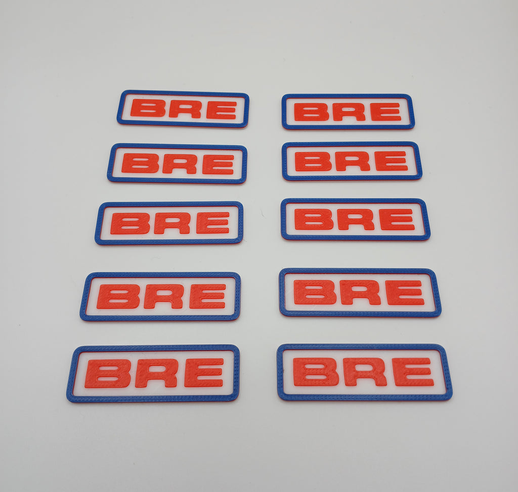1:64 Scale Blue Orange BRE Sign 3D Printed Diorama Accessories