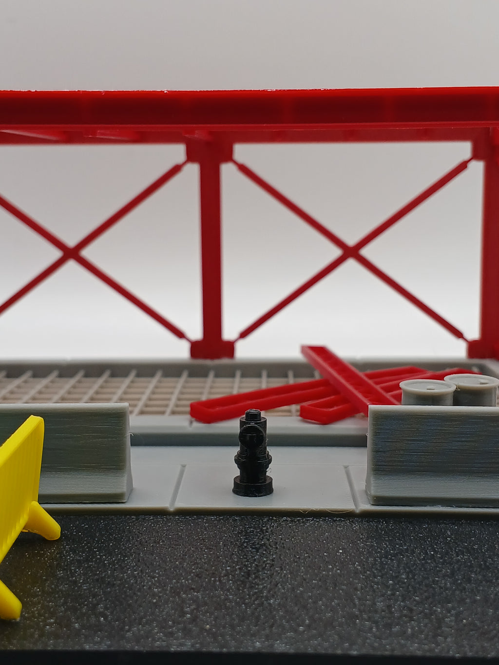 1:64 Scale Black Fire Hydrant 3D Printed Diorama Accessory