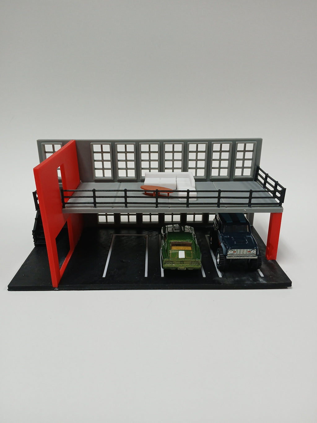 1:64 Scale 3D Printed Car Showroom Diorama Model Kit Assembly Required