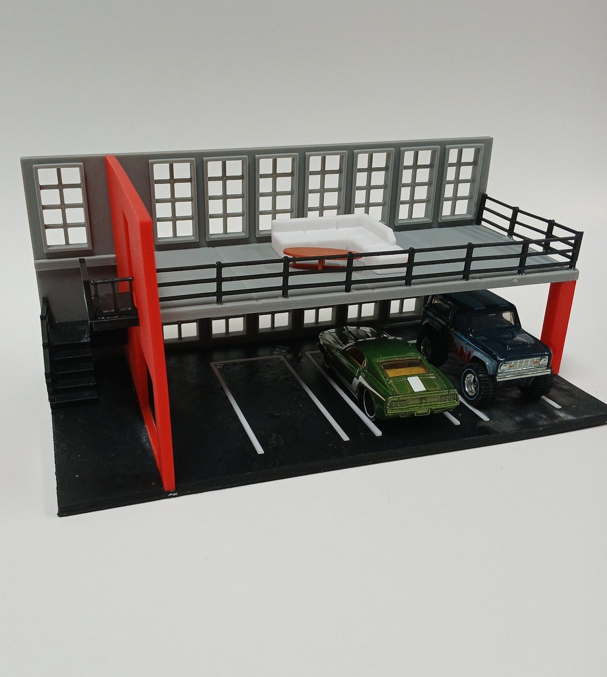 1:64 Scale 3D Printed Car Showroom Diorama Model Kit Assembly Required