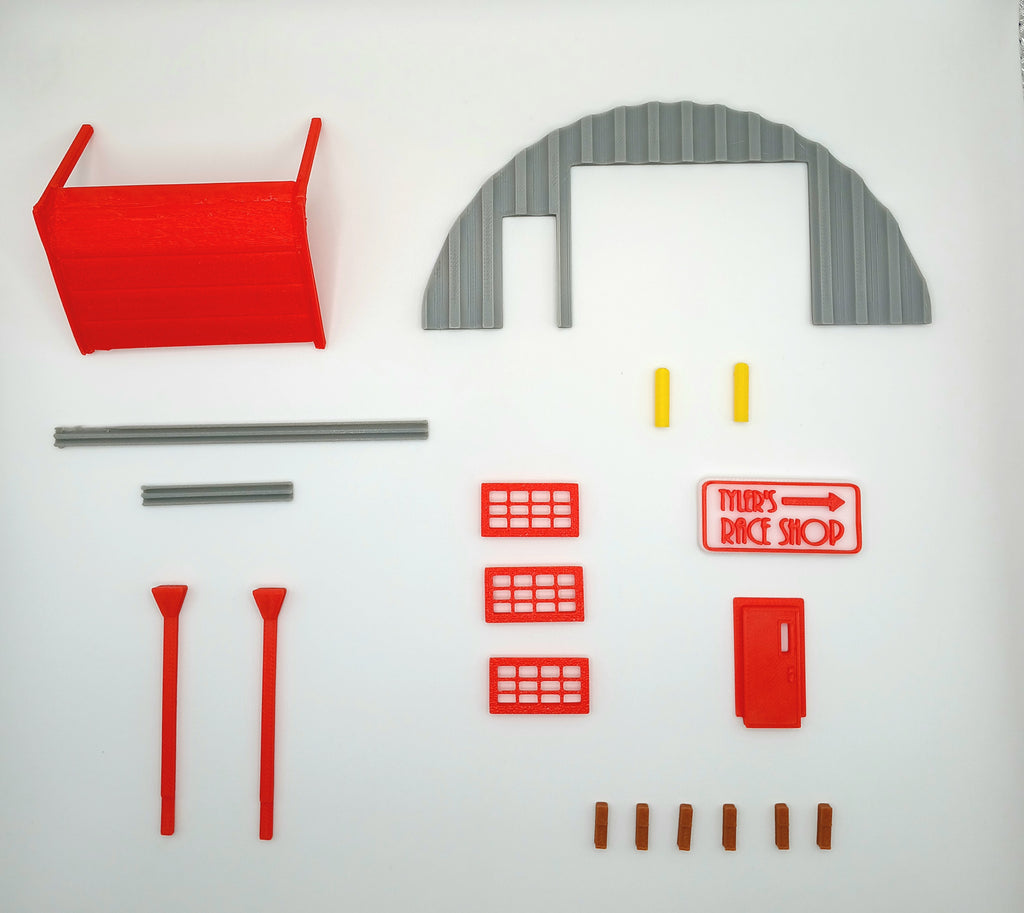 1:64 Steel Dome Garage 3D Printed Diorama Building Kit – Unassembled
