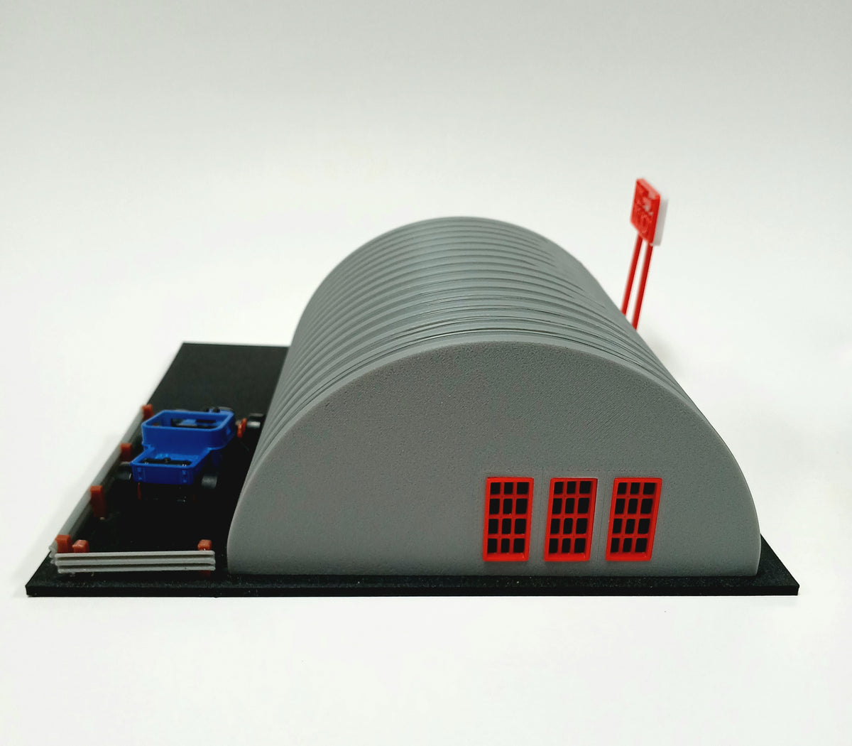 1:64 Steel Dome Garage 3D Printed Diorama Building Kit – Unassembled