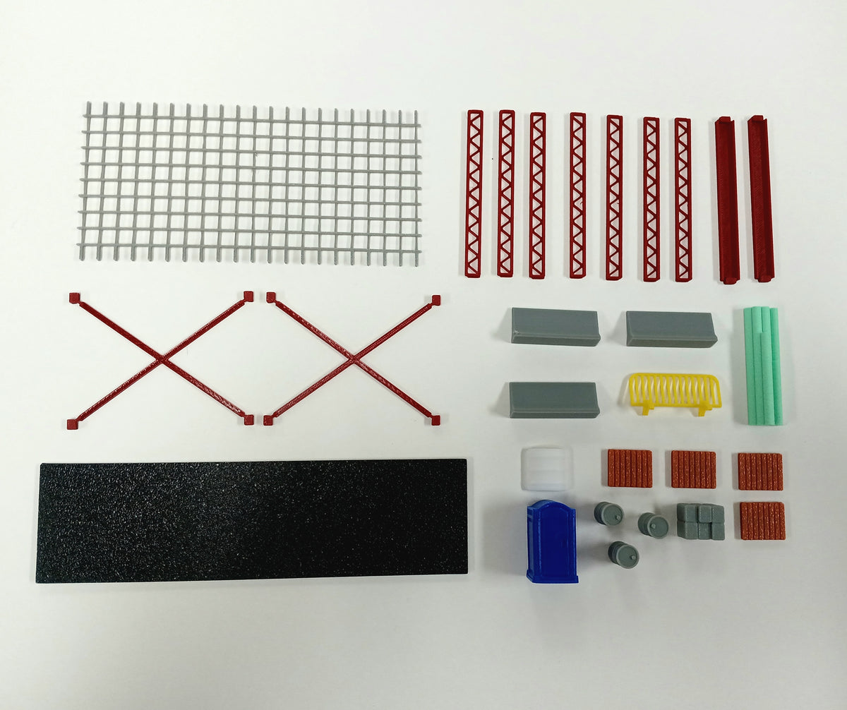 1:64 Scale Construction Site Building Kit – Unassembled
