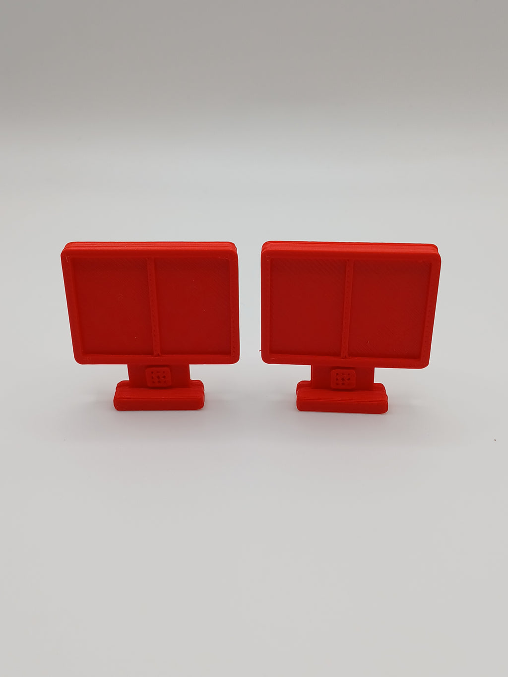 1:64 Scale Red Menu Boards 3D Printed Plastic Diorama